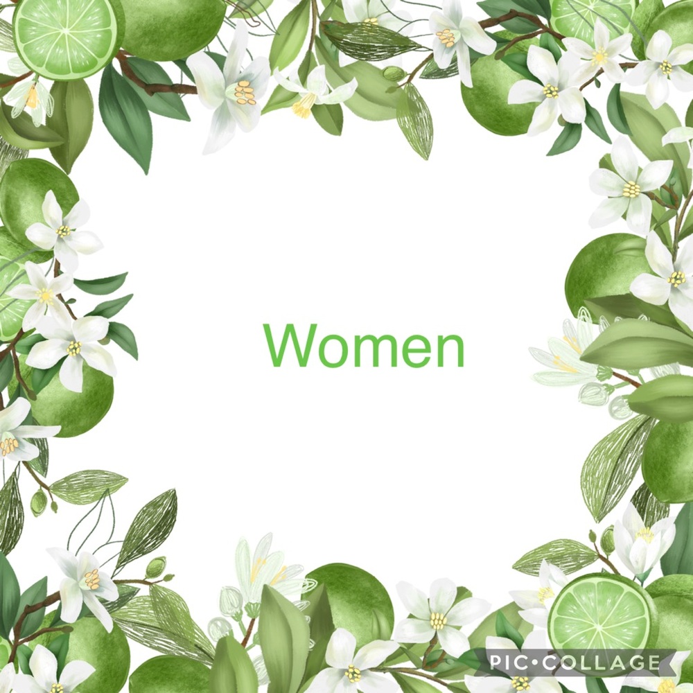 Green and White Floral Frame